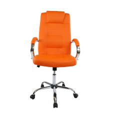 Kancelárska stolička Slash, syntetická koža, oranžová - 2