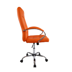 Kancelárska stolička Slash, syntetická koža, oranžová - 3