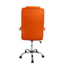 Kancelárska stolička Slash, syntetická koža, oranžová - 4