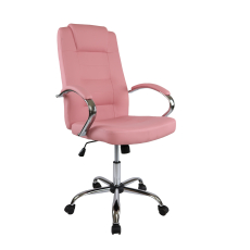 Kancelárska stolička Slash, syntetická koža, ružová - 1