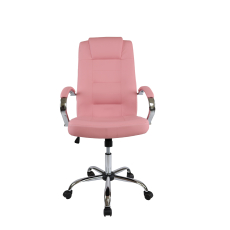 Kancelárska stolička Slash, syntetická koža, ružová - 2