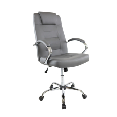 Kancelárska stolička Slash, syntetická koža, sivá - 1