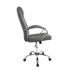 Kancelárska stolička Slash, syntetická koža, sivá - 3