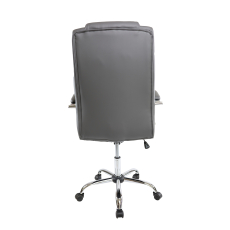 Kancelárska stolička Slash, syntetická koža, sivá - 4