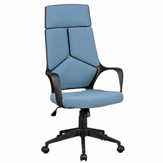 Kancelárska stolička Techline, textilná poťahovina, modrá - 1
