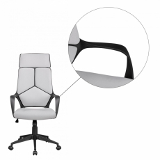 Kancelárska stolička Techline, textilná poťahovina, šedá - 7