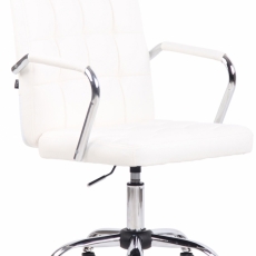 Kancelárska stolička Terni, syntetická koža, biela - 1