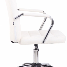 Kancelárska stolička Terni, syntetická koža, biela - 3