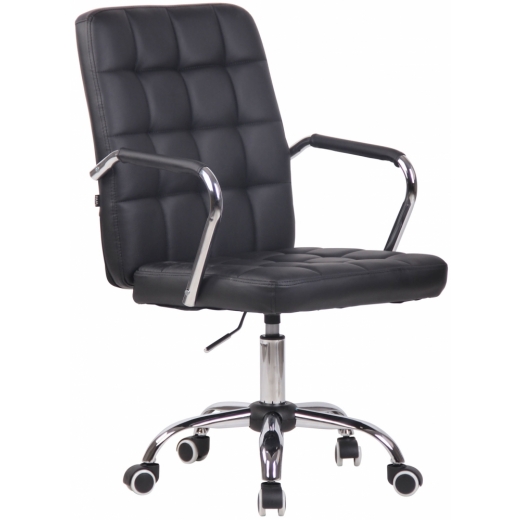 Kancelárska stolička Terni, syntetická koža, čierna - 1
