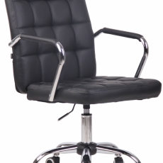 Kancelárska stolička Terni, syntetická koža, čierna - 1