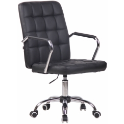 Kancelárska stolička Terni, syntetická koža, čierna