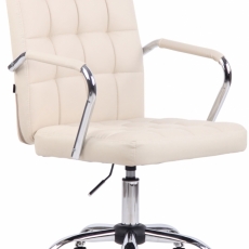 Kancelárska stolička Terni, syntetická koža, krémová - 1