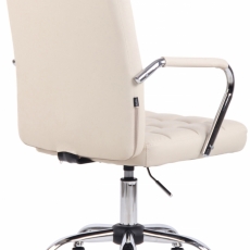 Kancelárska stolička Terni, syntetická koža, krémová - 4