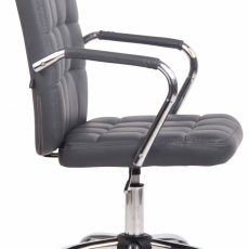 Kancelárska stolička Terni, syntetická koža, šedá - 3