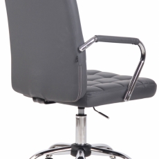 Kancelárska stolička Terni, syntetická koža, šedá - 4