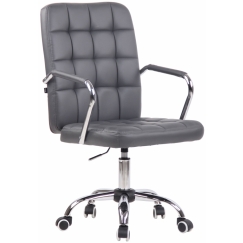 Kancelárska stolička Terni, syntetická koža, šedá