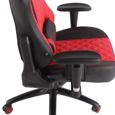 Kancelárska stolička Tommy, čierna / červená - 6