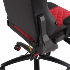 Kancelárska stolička Tommy, čierna / červená - 7