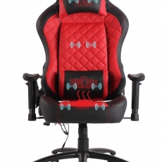 Kancelárska stolička Tommy, čierna / červená - 9