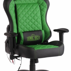 Kancelárska stolička Tommy, čierna / zelená - 1