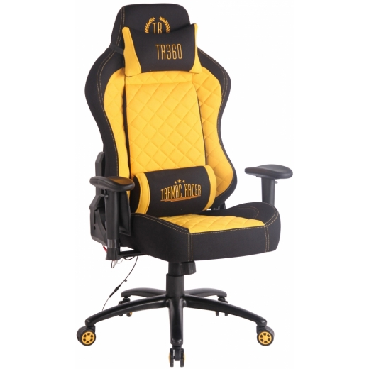 Kancelárska stolička Tony, čierna / žltá - 1