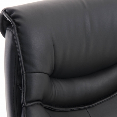 Kancelárska stolička Torro, syntetická koža, čierna - 4