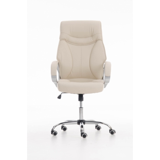 Kancelárska stolička Torro, syntetická koža, krémová - 1