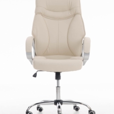 Kancelárska stolička Torro, syntetická koža, krémová - 1