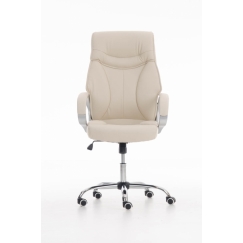Kancelárska stolička Torro, syntetická koža, krémová