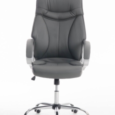 Kancelárska stolička Torro, syntetická koža, šedá - 1
