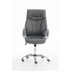 Kancelárska stolička Torro, syntetická koža, šedá