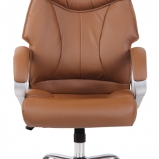 Kancelárska stolička Torro, syntetická koža, svetlo hnedá - 1