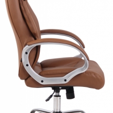 Kancelárska stolička Torro, syntetická koža, svetlo hnedá - 2
