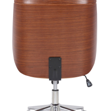 Kancelárska stolička Varel, syntetická koža, orech / biela - 3