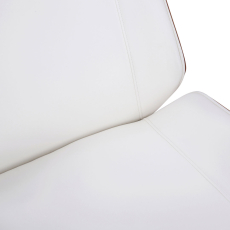 Kancelárska stolička Varel, syntetická koža, orech / biela - 5