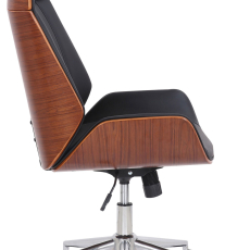 Kancelárska stolička Varel, syntetická koža, orech / čierna - 2
