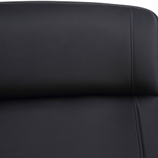 Kancelárska stolička Varel, syntetická koža, orech / čierna - 5