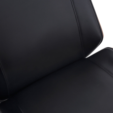 Kancelárska stolička Varel, syntetická koža, orech / čierna - 6