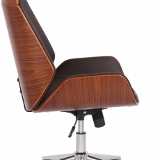 Kancelárska stolička Varel, syntetická koža, orech / hnedá - 3