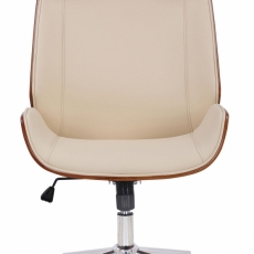 Kancelárska stolička Varel, syntetická koža, orech / krémová - 2