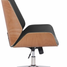 Kancelárska stolička Varel, syntetická koža, prírodná / čierna - 3