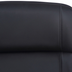 Kancelárska stolička Varel, syntetická koža, prírodná / čierna - 5