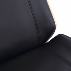 Kancelárska stolička Varel, syntetická koža, prírodná / čierna - 6