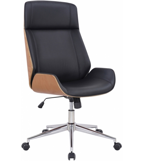 Kancelárska stolička Varel, syntetická koža, prírodná / čierna