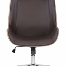 Kancelárska stolička Varel, syntetická koža, prírodná / hnedá - 2