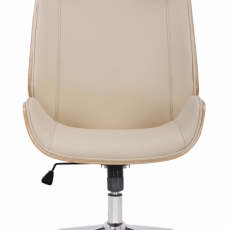 Kancelárska stolička Varel, syntetická koža, prírodná / krémová - 2