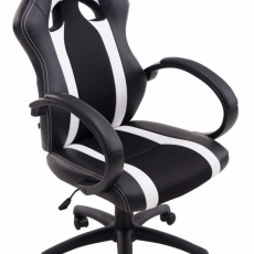 Kancelárska stolička Velvet, čierna / biela - 1