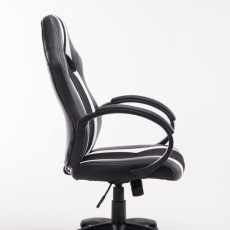Kancelárska stolička Velvet, čierna / biela - 3