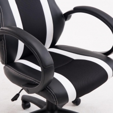 Kancelárska stolička Velvet, čierna / biela - 7