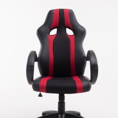 Kancelárska stolička Velvet, čierna / červená - 2
